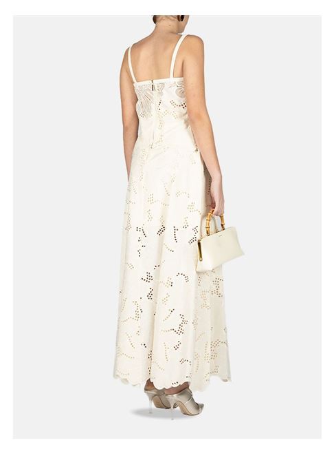 Gonna midi svasata con ricami in bianco ELie Saab - donna ELIE SAAB | SK121NR25COE04OFFWHT